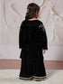 Girl's' Black Kurta Set With Dupatta